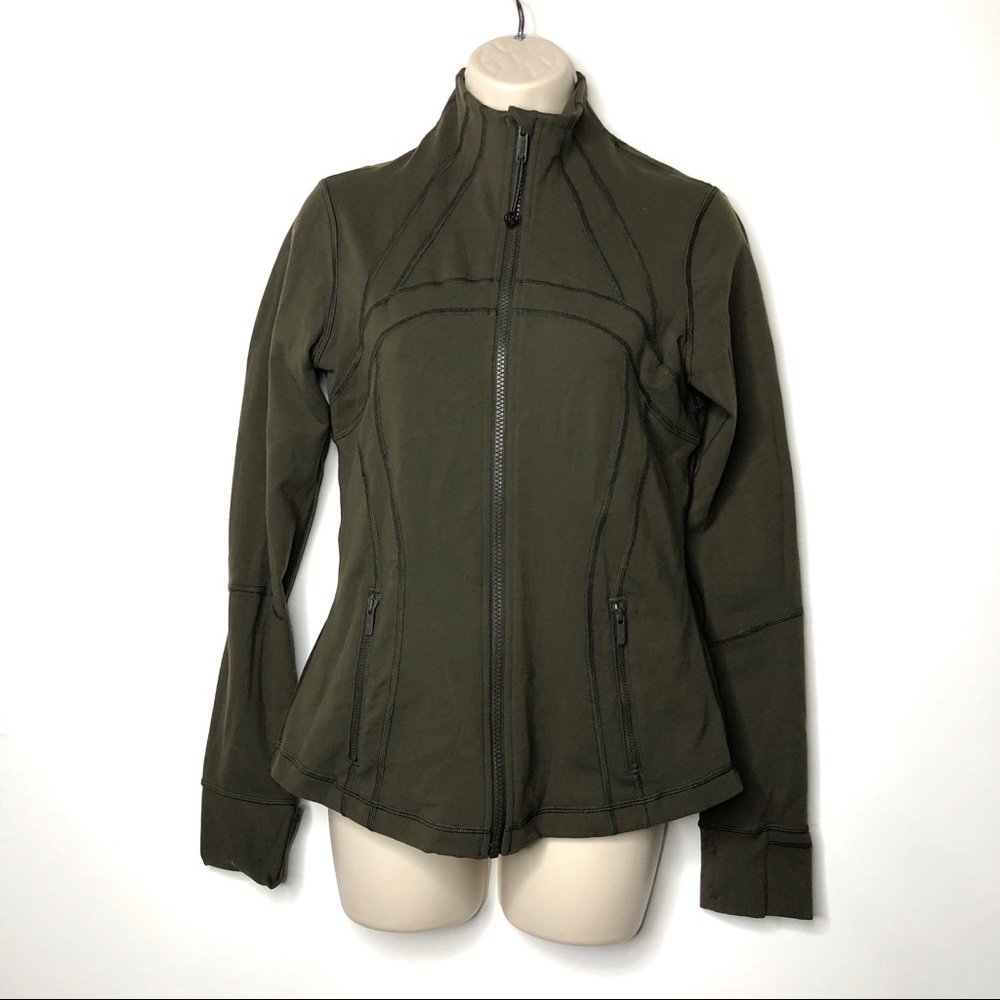 Lululemon Define olive green full zip jacket 8 B3